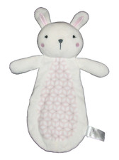 Chick Pea Bunny Baby Blanket Pink Flowers Plush Security Lovey