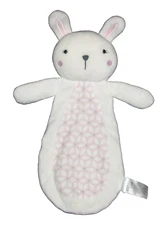 Chick Pea Bunny Baby Blanket Pink Flowers Plush Security Lovey