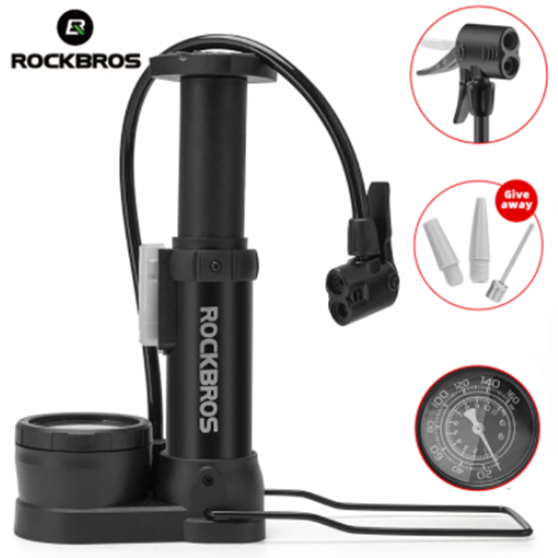 Pompe à vélo de plancher Rockbros 42510001001 - noire ROCKBROS | Decathlon
