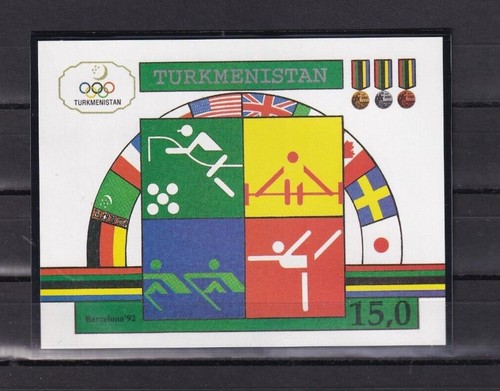 SA01 Turkmenistan 1992 Olympic Games - Barcelona, Spain Imperforated Mini sheet