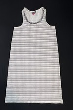 Vince Camuto Womens Size XS Racerback Tank Dress Black & White Horizontal Stripe