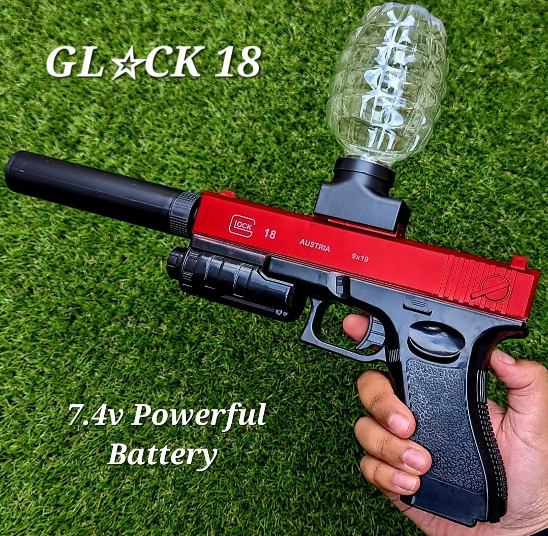 Electric GL@CK 18 Gel Blaster Pistol Gun Splatter Pellet Outdoor Water Gun  Toys