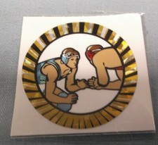 2" diameter mylar trophy parts lot of 10 gold wreath action wrestling 