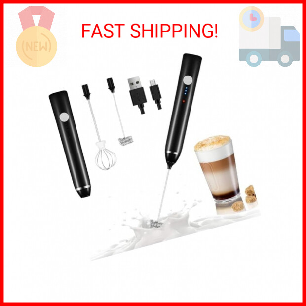 Milk Frother Handheld,Dallfoll USB Rechargeable Electric Foam Wand Maker for Cof-image