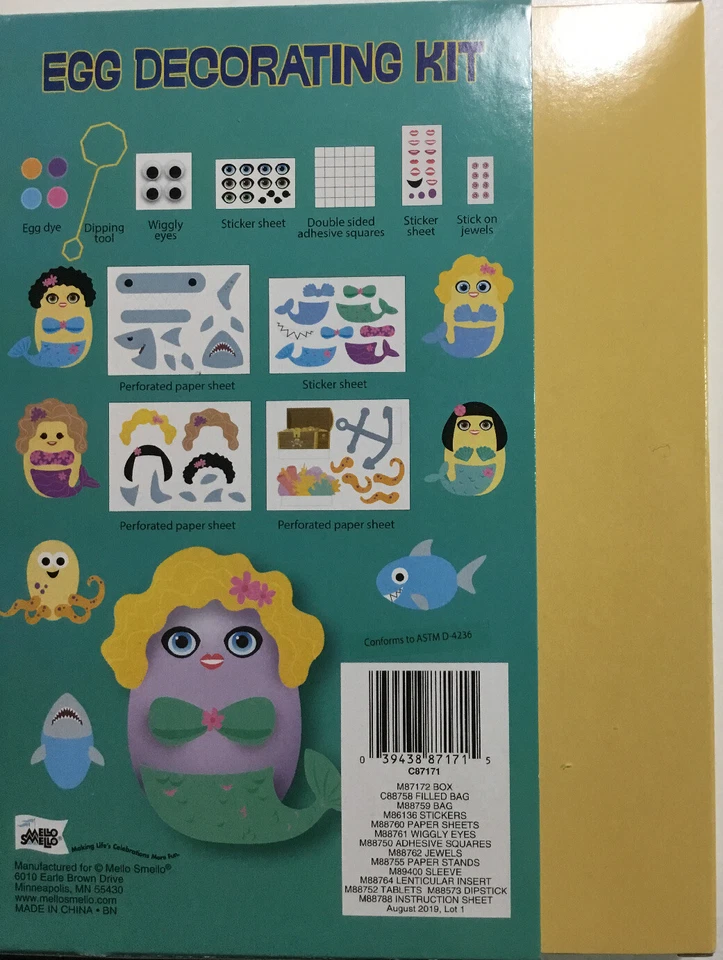 Easter Mello Smello Mermaid/Shark Egg Decorating Kit Foto 2 de 2