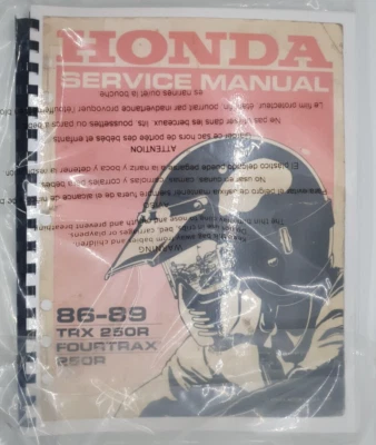 OEM HONDA 1986-86 TRX250R SERVICE REPAIR SHOP MANUAL COMB BOUND
