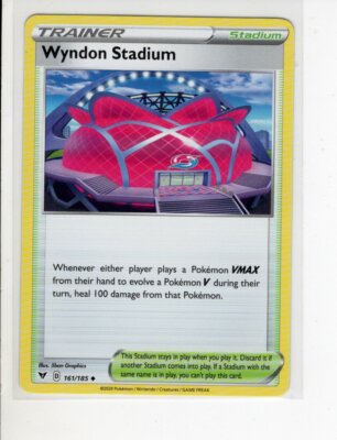 VIVID VOLTAGE SET WYNDON STADIUM TRAINER POKEMON CARD 161/185 NM/M