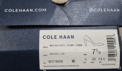 Cole Haan Women's Mylah Beige Faux Leather Heels Size 7.5 B