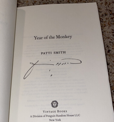 Patti Smith Signed Book Year Of The Monkey Paperback | eBay
