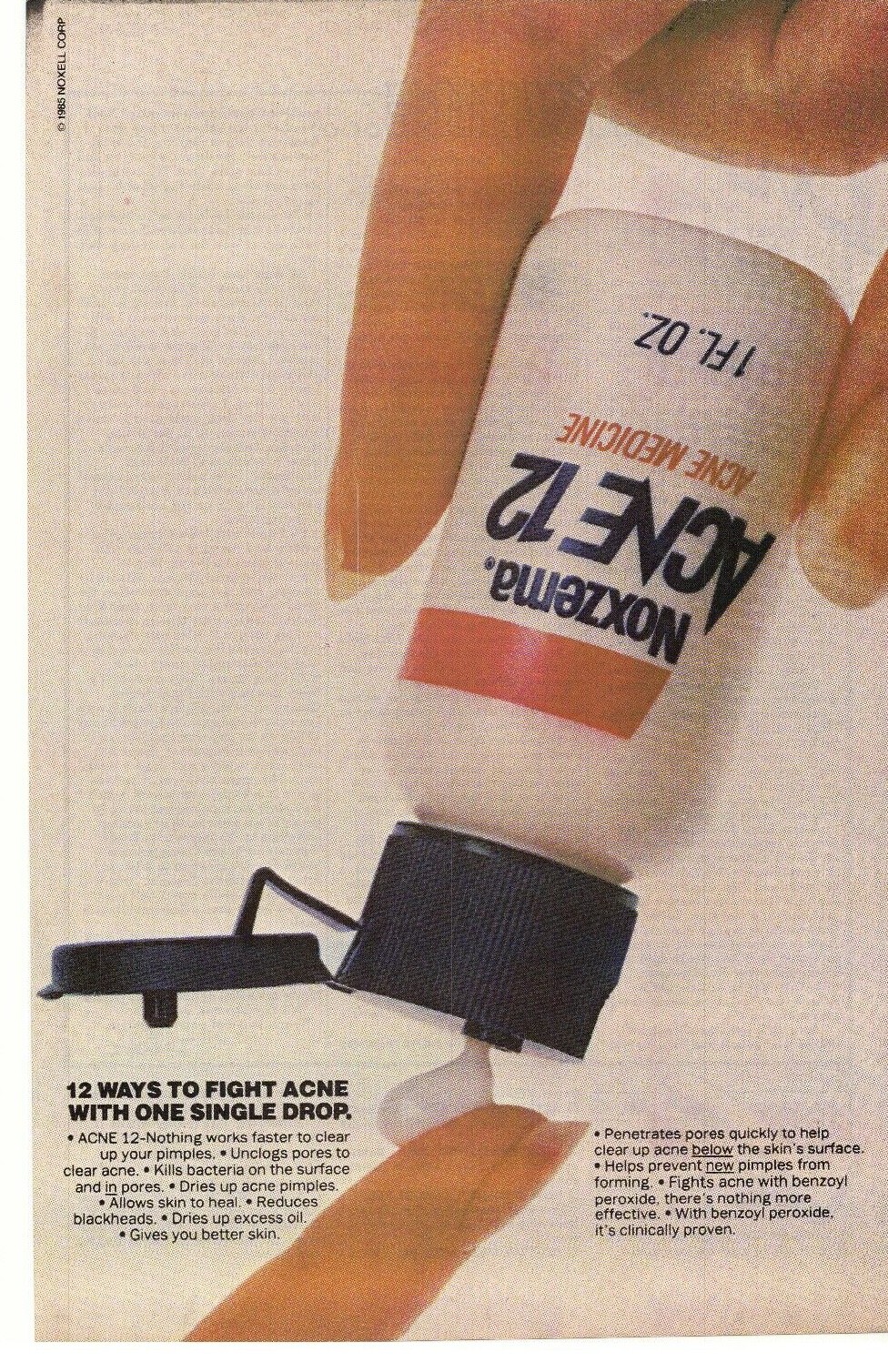 1985 Noxzema Acne 12 Acne Medicine Advertisement | eBay