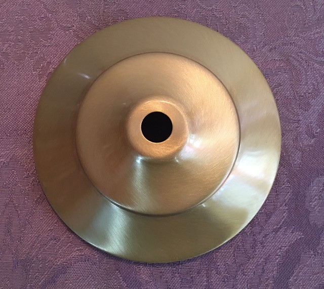 2 1/4" SOLID BRASS VASE CAP NEW LAMP PART SATIN BRASS & LACQUERED
