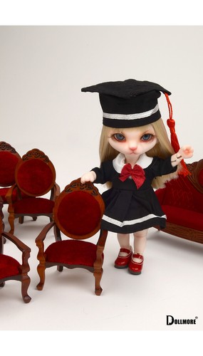 chair for 5" high BJD doll 1/12 Scale Single VE Chair (Wine) - Picture 9 of 11