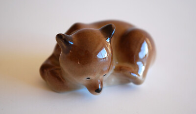 Lomonosov Porcelain Figurine BEAR brown