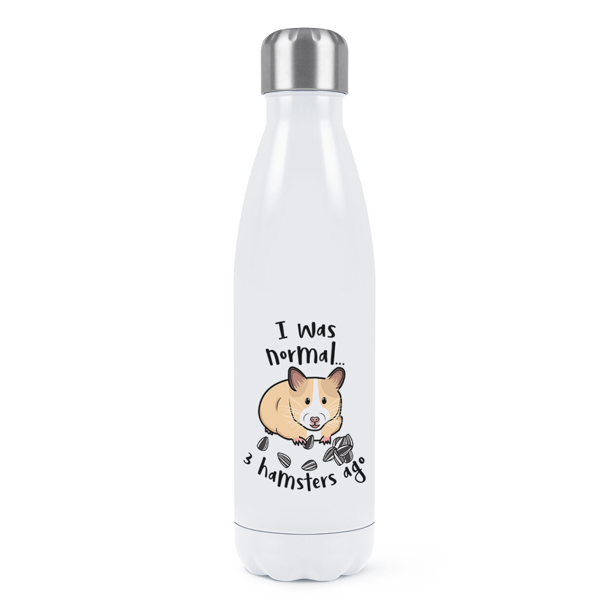 I Was Normal 3 Hamsters Ago Double Wall Water Bottle Funny Thermal