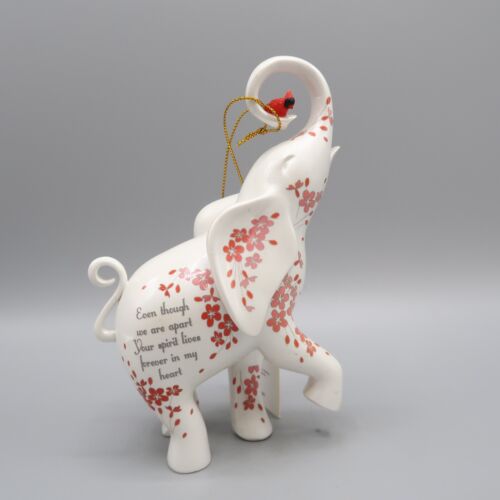 The Hamilton Collection Forever In My Heart Elephant Figurine Porcelain White 6" - Picture 1 of 8
