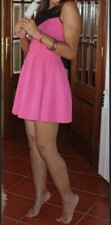 Boohoo Skater Dress With Mesh Size UK8
