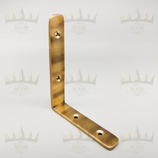 Antique Brass Shelf Brackets | Heavy Solid Antique Brass Book Shelf Supports