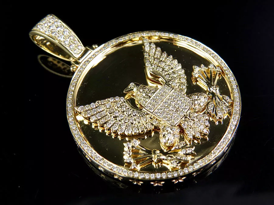 14K Yellow Gold Mid Flight Eagle 2