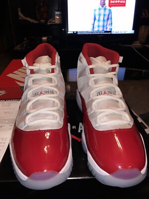 Nike Air Jordan Retro 11 Cherry Varsity Red Mens Size 11 Deadstock