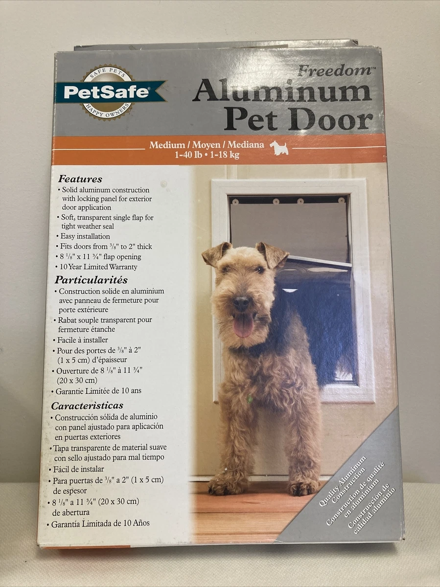 PetSafe Freedom Aluminum Pet Door Size 81 8 x113 4 Flap Opening