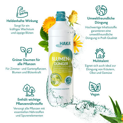 HAKA Blumendnger 1l Flssigdnger Dngemittel Universaldnger Garten &  Balkon | eBay.de