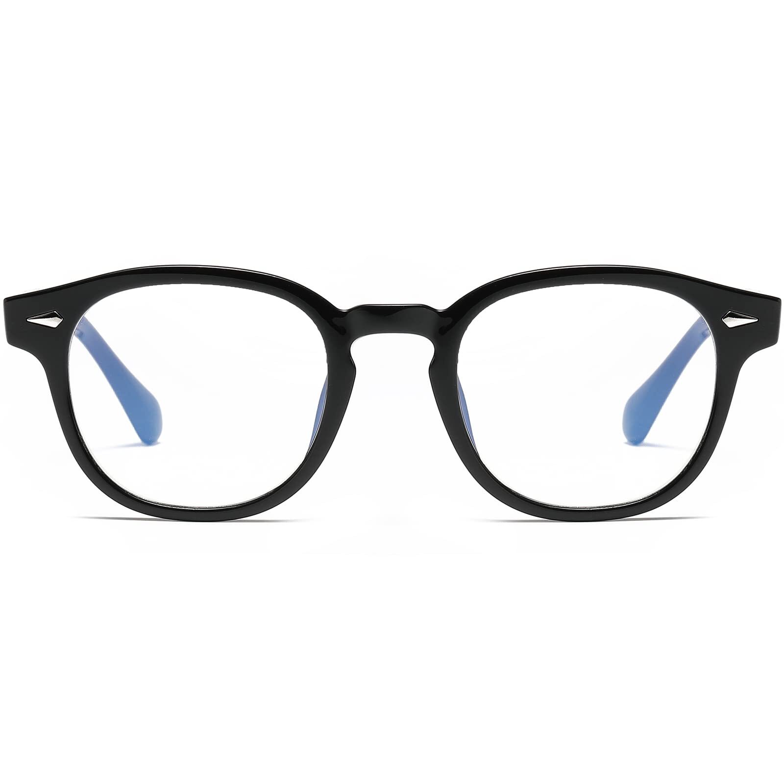 Blue Light Glasses Round Fashion for Women Men UV Blocking for Screens-image