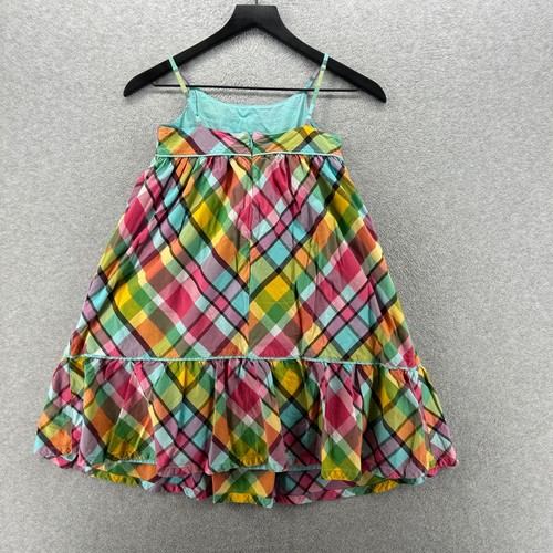 Gap Dress Girls Size Medium 8 Multicolor Plaid Sleeveless Shift Lined - Picture 8 of 11