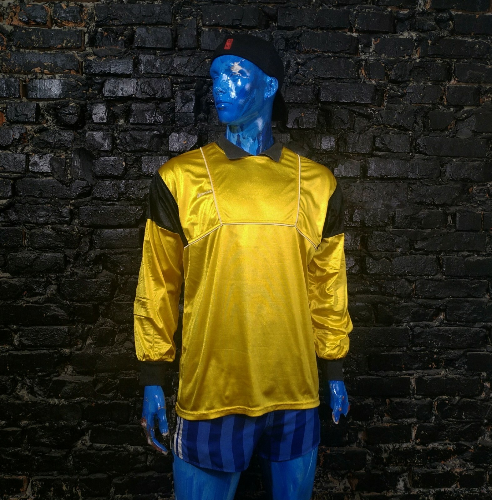 Aronick Vintage Goalkeeper Jersey Yellow Black Polyamide Mens