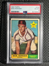 1961 TOPPS #416 DICK HOWSER RC ROOKIE PSA 4 VG-EX KANSAS CITY ATHLETICS