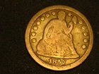 1857-P Seated Liberty Dime
