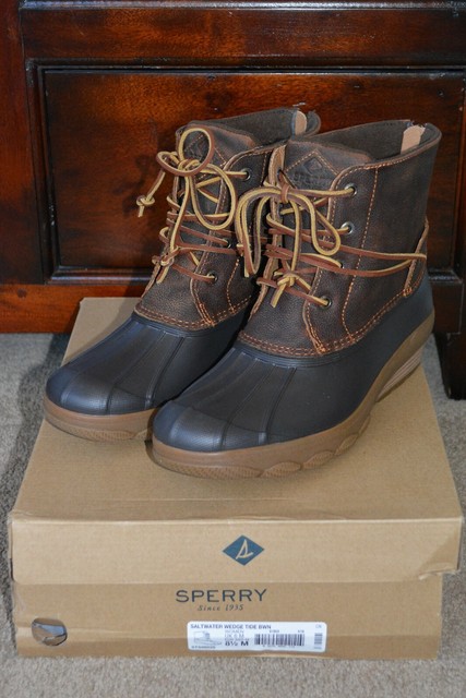 sperry saltwater wedge tide duck boots