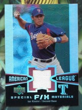 IAN KINSLER 2006 UPPER DECK GAME USED JERSEY RELIC CARD #SM-IK MLB LEGEND!!