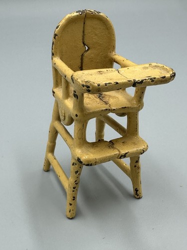 CASA DE MUÑECAS miniatura vintage de hierro fundido muebles silla alta infantil - Imagen 11 de 11