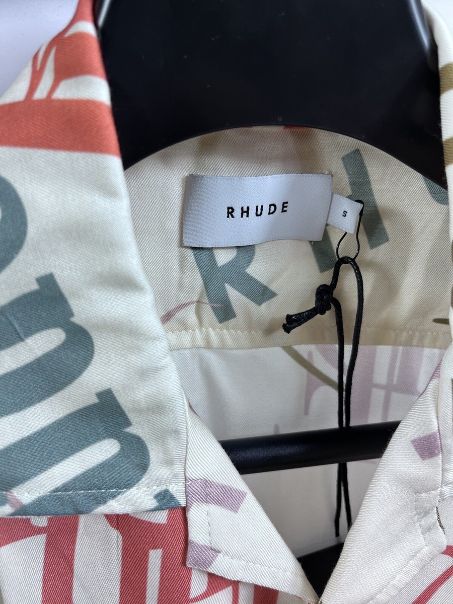 【関税込み】Rhude レッド プリント シャツ Rhude- Logo Print Viscose Short Sleeve Shirt Size: S | eBay