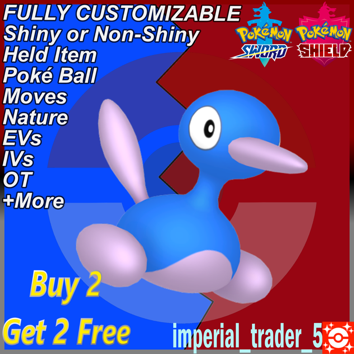 Pokmon Sword and Shield Shiny Porygon2 W/ Best 6IV Customizable | eBay Pokmon Sword and Shield Shiny Porygon2 W/ Best 6IV Customizable | eBay