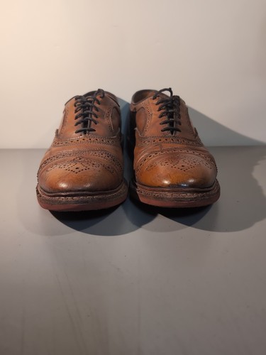 Scarpe Allen Edmonds Strand da uomo taglia 11 D in pelle marrone punta alare Oxford - Foto 2 di 12