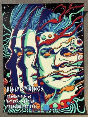 BILLY STRINGS 2023 Broomfield, Colorado Night 1   Concert Poster # d /500