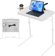 Adjustable TV Tray Stand Folding Bed Desk Sofa Table 6 Height  3 Angle Settings