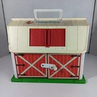 Vtg 1986 Fisher Price Little People Barn Play Family Farm Moo Door Sound Works