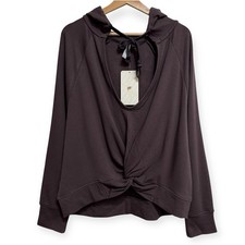 Fabletics Sydney Twist Front Hoodie Sweatshirt Fleece Lined Women XXL Athleisure