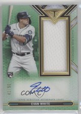2021 Topps Triple Threads Single Jumbo Relics Emerald 41/50 Evan White Auto 0o87