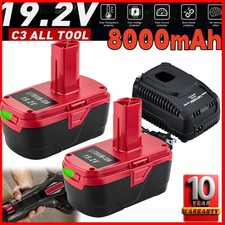 1~2piece 8.0AH Battery For Craftsman C3 11375 11376 130279005 High quality 19.2V