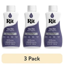 (3 pack) Rit All Purpose Liquid Dye, Navy Blue, 8 fl oz
