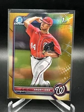 2022 Bowman 1st Gold #BP70 Andry Lara #36/50 Washington Nationals baseball card