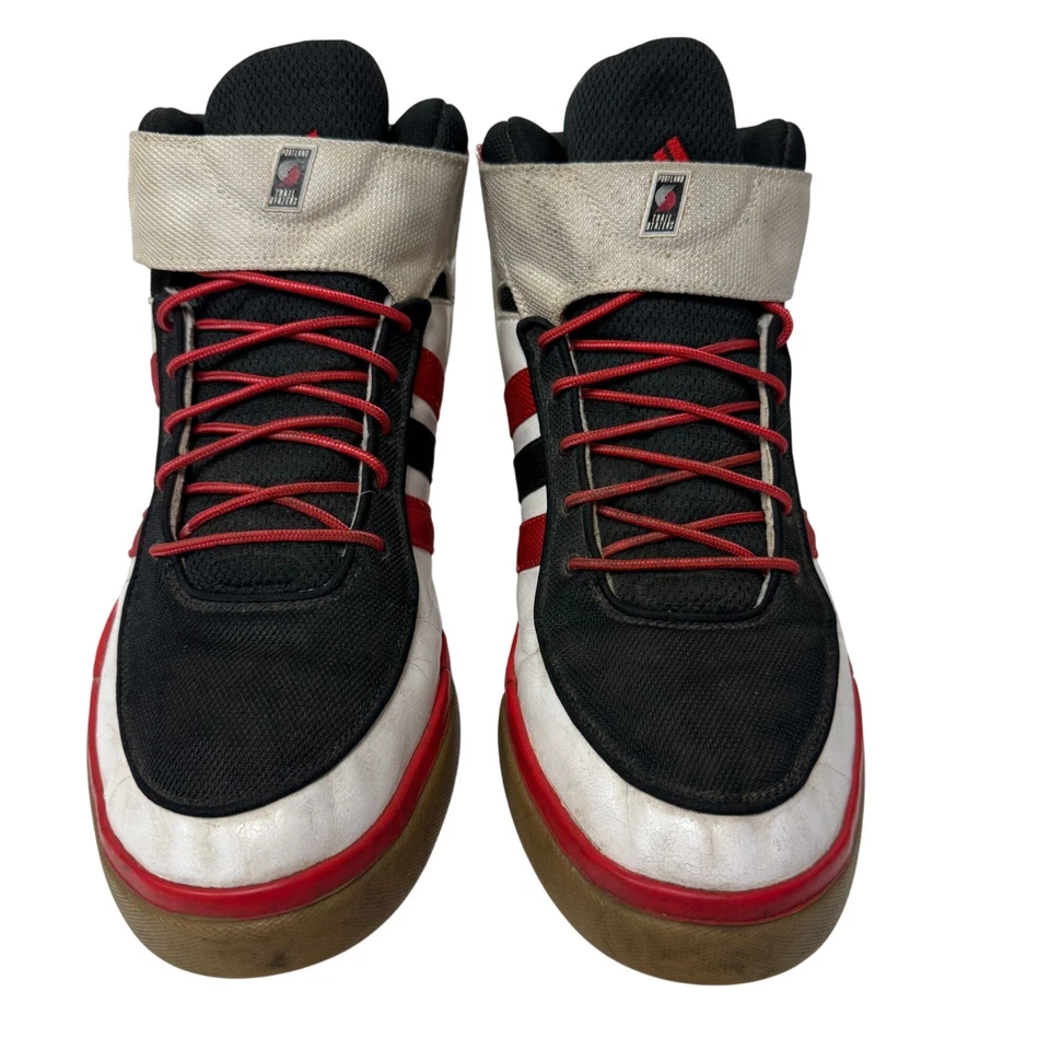 RARE Vtg Adidas DISPLAY MODEL Hi Top NBA Basketball Shoes Portland Trailblazers - Image 4 of 4