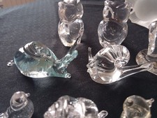 Diverse Tier Glasfiguren darunter 2 Murano ei...