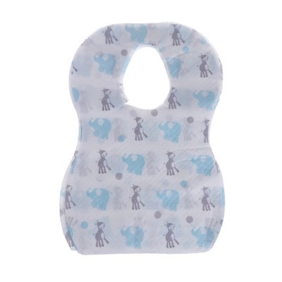 20pcs/lot Sterile Disposable Bibs Children Baby Waterproof Eat Bibs With Pocket
