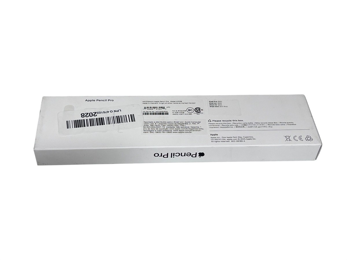 Apple Pencil Pro Model A2538 MX2D3AM/A In White– Open Box | eBay