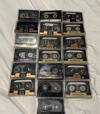 19 lot - Maxwell XLII 46,60,90,100 Type II High Bias Cassette large window- used