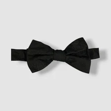Ryan Seacrest Distinction Men's Black Patterned Silk Pre-Tied Bow Tie